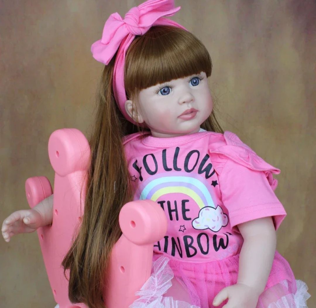Realistyczna lalka Reborn 60 cm Nowa z akcesoriami śliczna