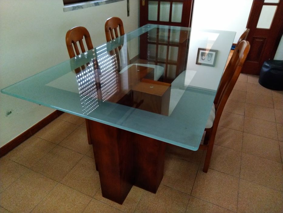 Mesa sala em vidro