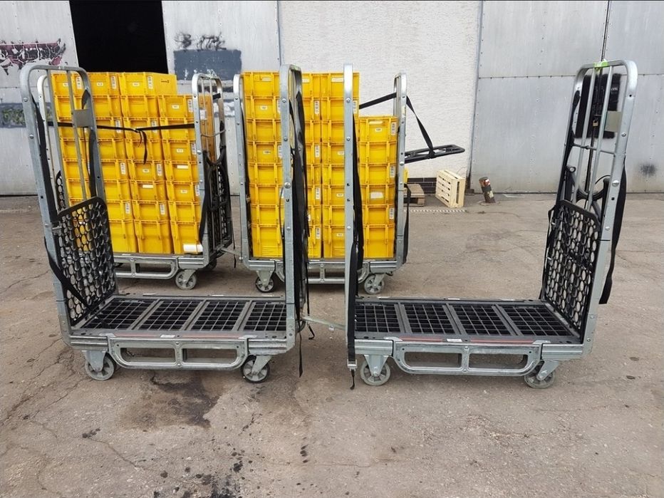 Wózek transportowy Holowany Niemieckiej Poczty Solidna Konstrukcja
