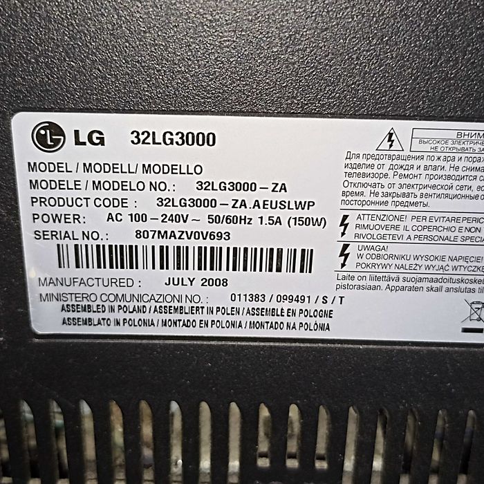 LG 32LG3000 - uszkodzony