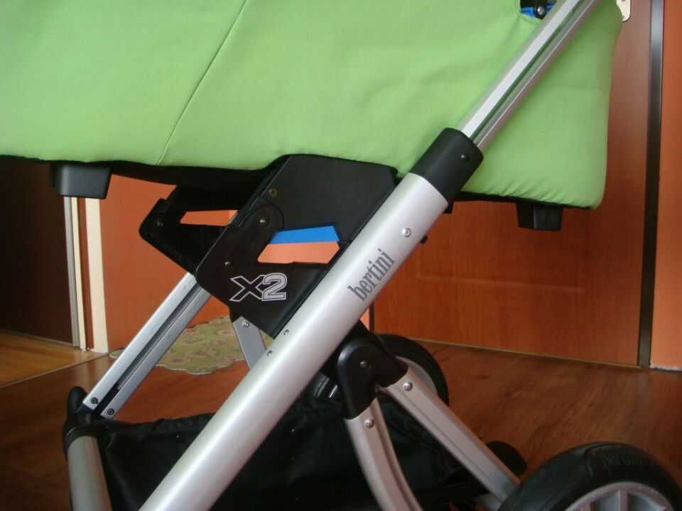Wózek spacerówka/gondola/nosidełko BERTINI X2 czerwono zielony
