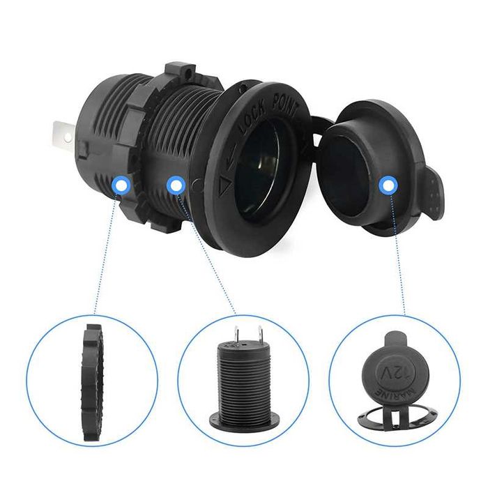 Водонепроницаемое гнездо прикуривателя 12 вольт разъем-розетка в авто