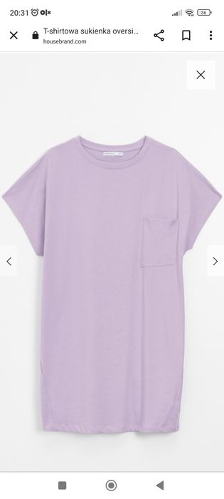 Sukienka tshirt z kieszonką