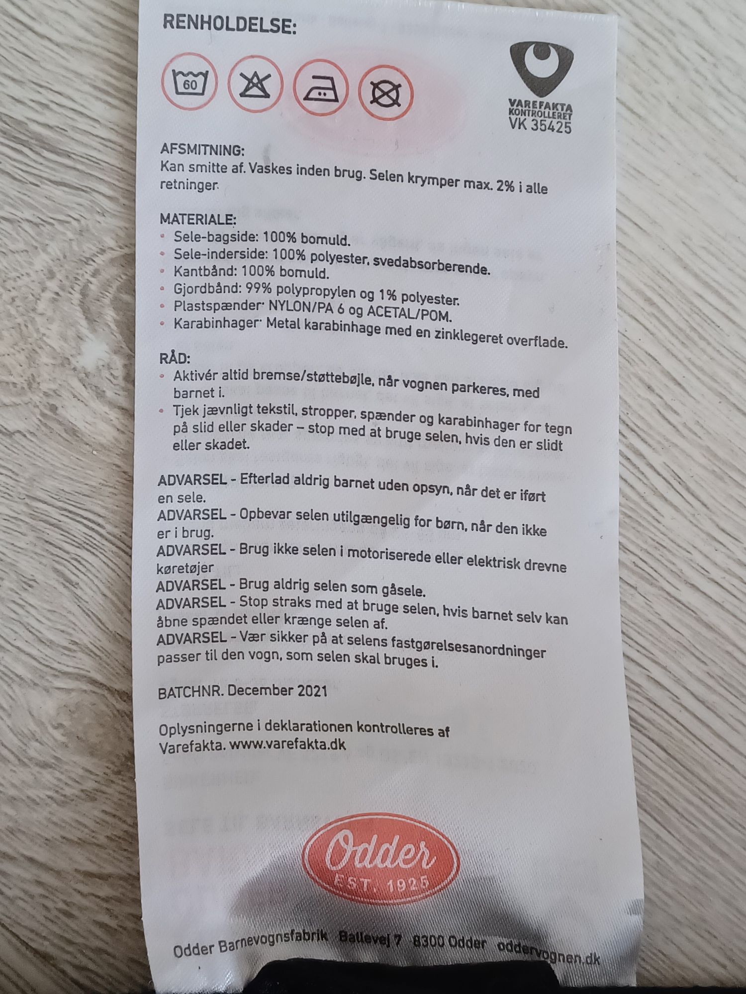 Szelki dla dziecka firmy Odder 6-36 miesięcy