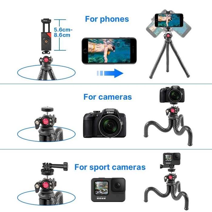 Uchwyt wyginany Ulanzi FT-01 statyw Octopus elastyczny do telefonu