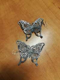 Błyszczące kolczyki motylki -darmowa wysyłka