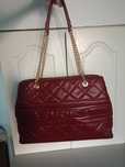 Valentino torebka torba bordowa shopper