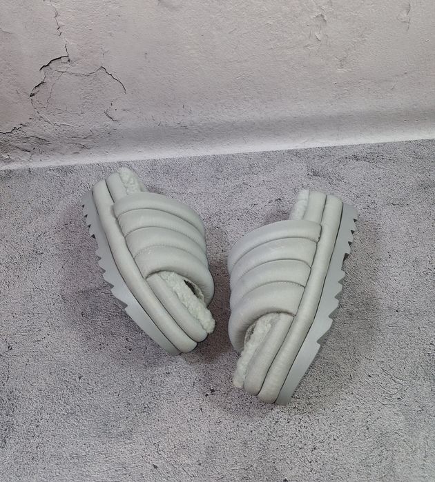 Тапочки Ugg Puft Slide женские тёплые тапки Tazz Fluff Yeah