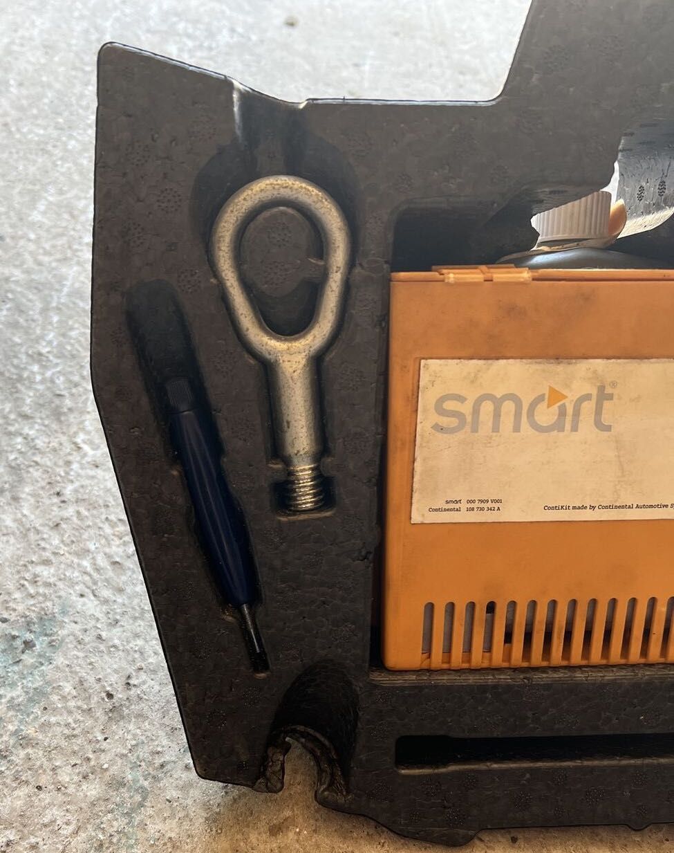 kit de reparação de pneus Smart Roadster.