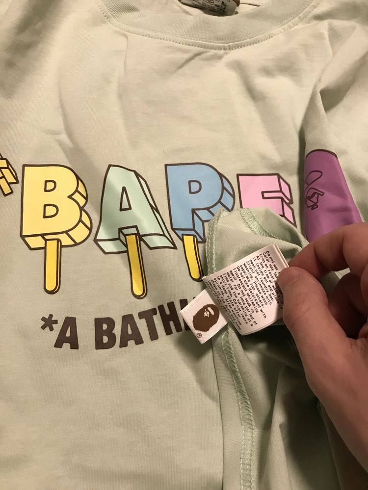 Топовая Футболка Бейп с большим лого | Bape A Bathing Ape Shark Camo