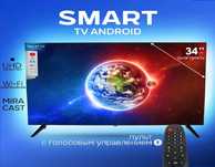 Распродажа склада телевізори SAMSUNG 34 SmartTV 4K Wi-Fi+Т2 Корея 2024
