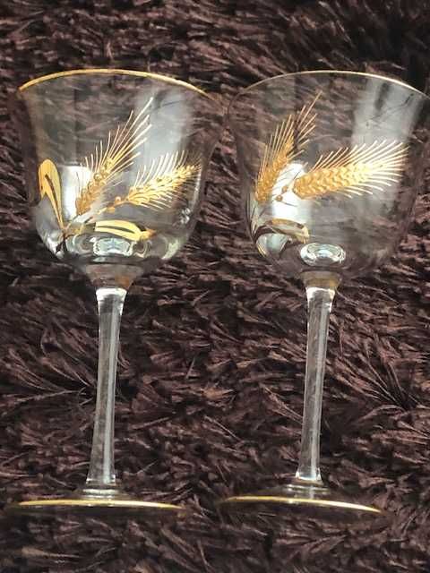 Lindíssimo conjunto garrafa e 6 copos cristal pintados mão