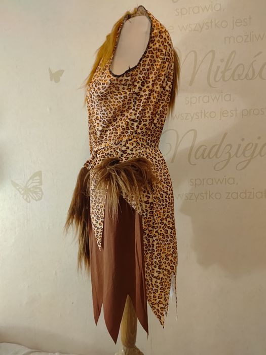 Strój przebranie kobieta jaskiniowiec Flinston 4 części roz.S-L