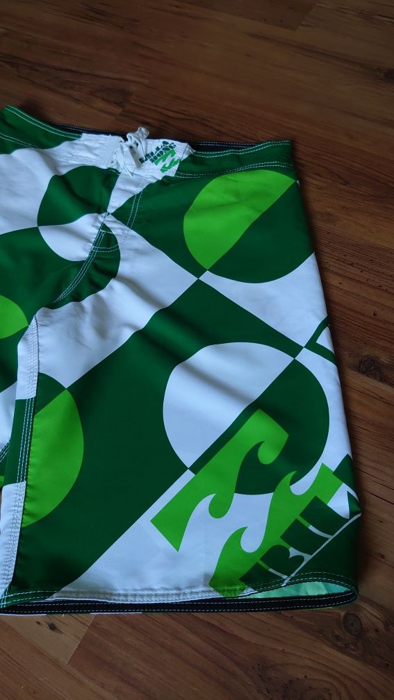 Billabong szorty męskie 36 pływackie spodenki zielone białe y2k