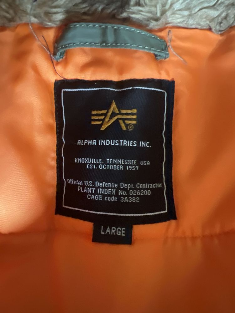 Sprzedam kurtkę  Alaska N3B Green firmy Alpha Industries Made in USA
