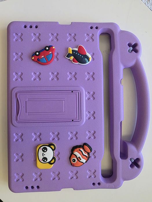 Etui dla dzieci do Samsung Galaxy Tab S7 S8 S9 fioletowy