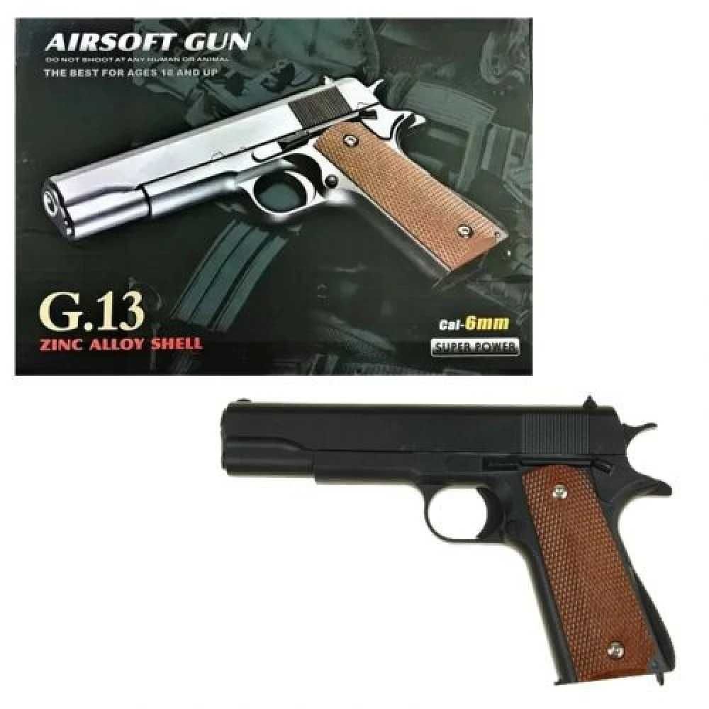 Детский Игрушечный Пистолет на пульках металлический Galaxy Colt G13