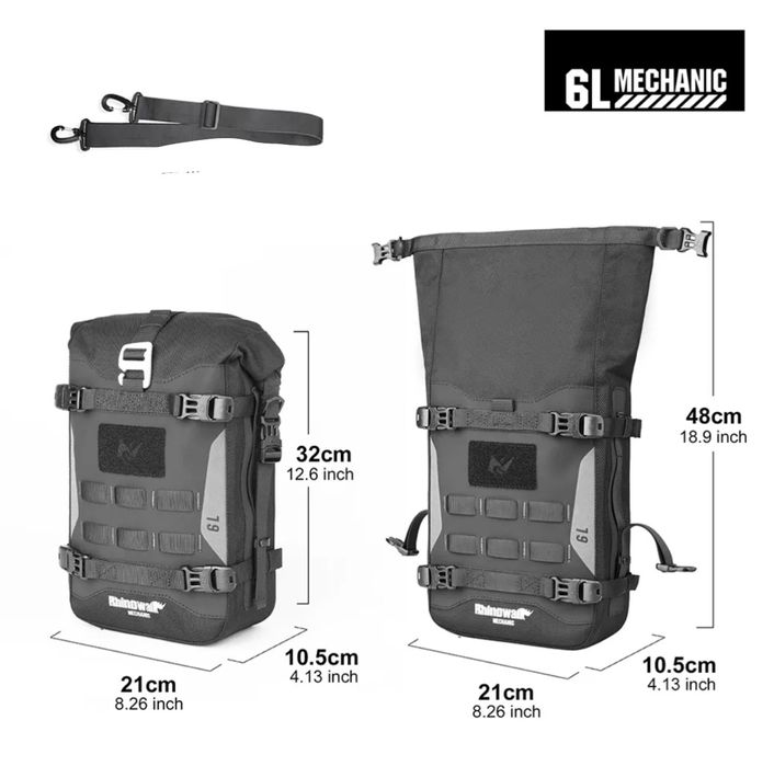 Mala motociclo Rhinowalk MJX2001 - 6 Litros