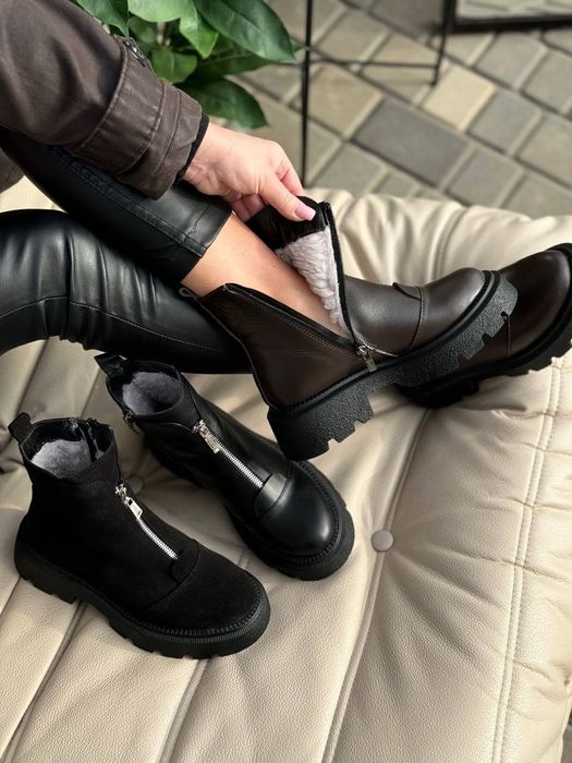 Черевики жіночі зимові шкіряні та замшеві