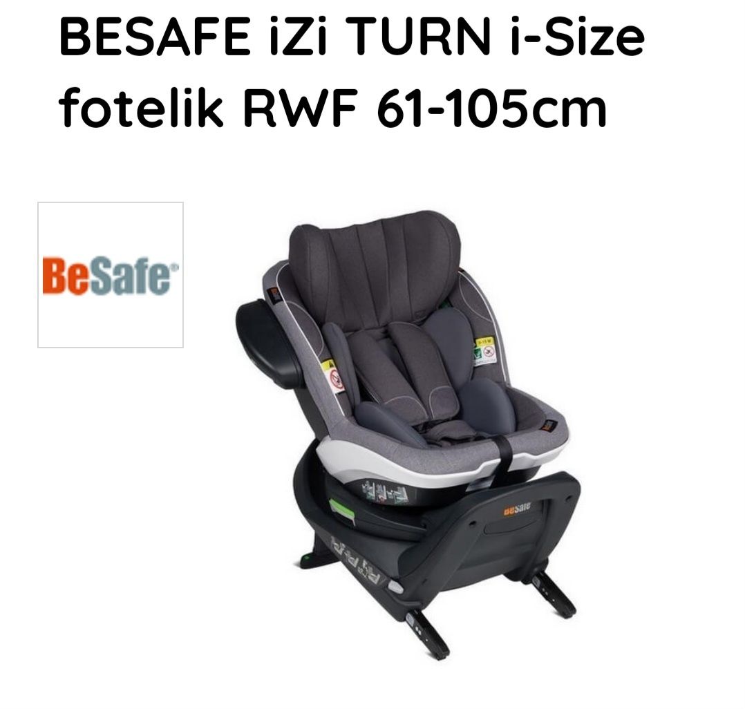 BESAFE iZi TURN i-Size fotelik RWF 61-105cm Bliźniaki foteliki samocho