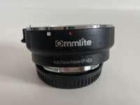 Commlite adapter Sony E na Canon