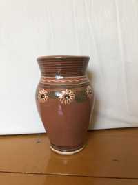 Brązowy wazon boho antyk lysa gora kamionka
