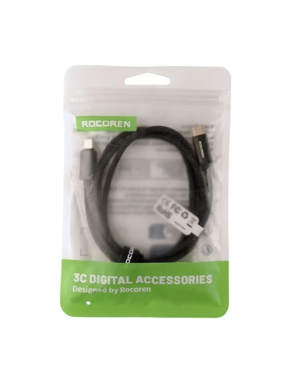 Кабель швидкої зарядки Rocoren Type-C to Type-C 100W 2м