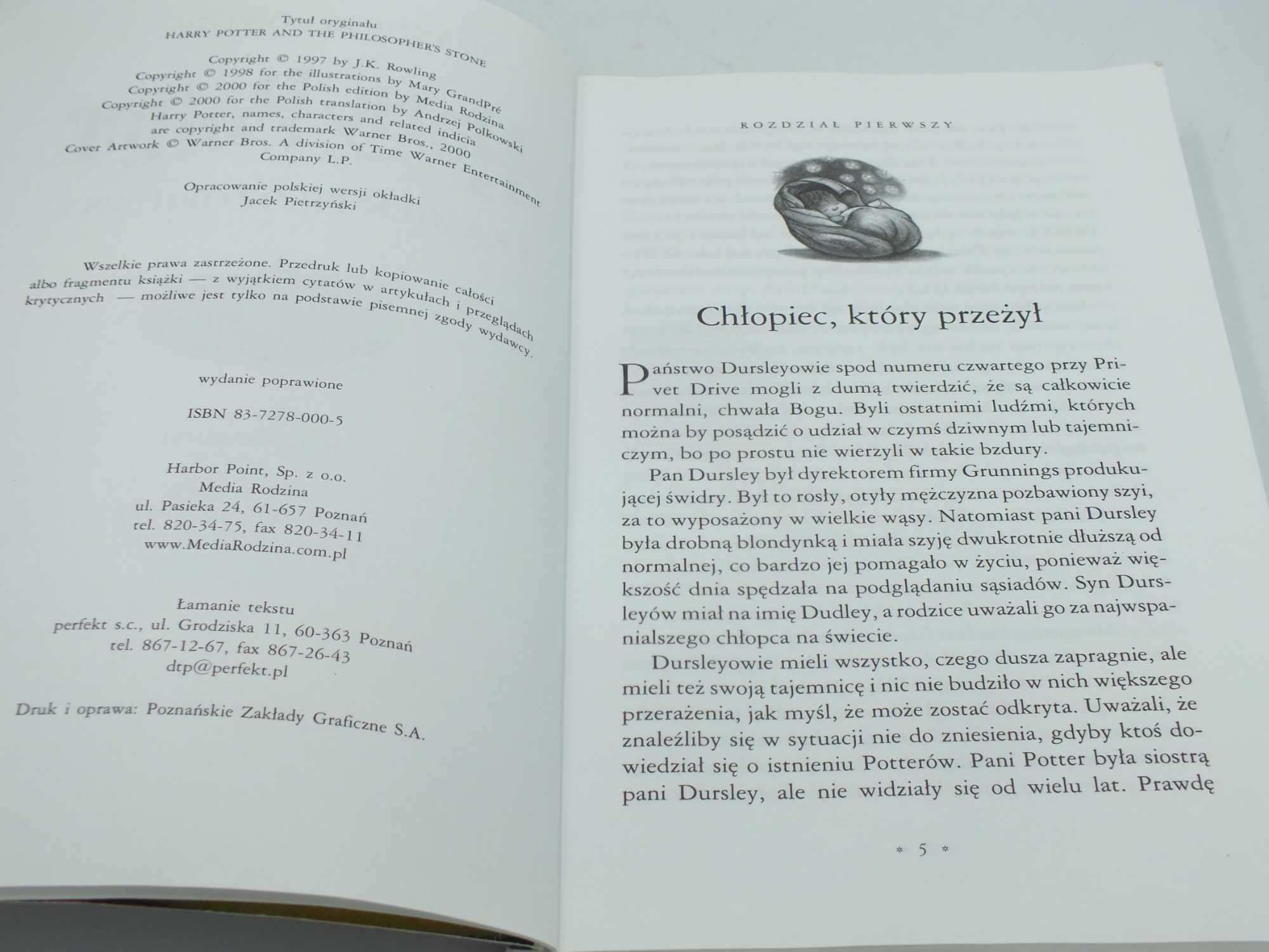 ROWLING Harry Potter i kamień filozoficzny okładka kolekcjonerska