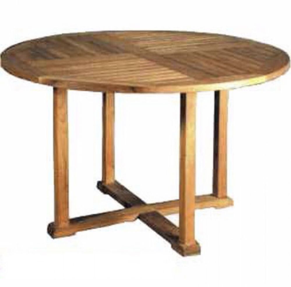 Stół Ogrodowy Okrągły Drewno Teak ( 100cm ) Mebleogrodoweteak.pl