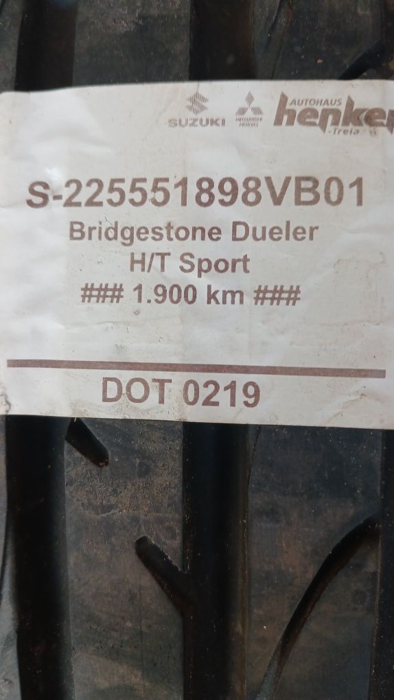 225 55 18 Bridgestone Dueler HP Sport