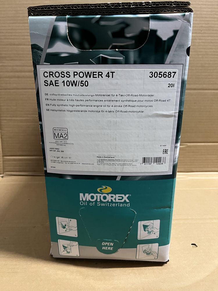 Olej Motorex Cross Power 4T SAE 10W/50 20L