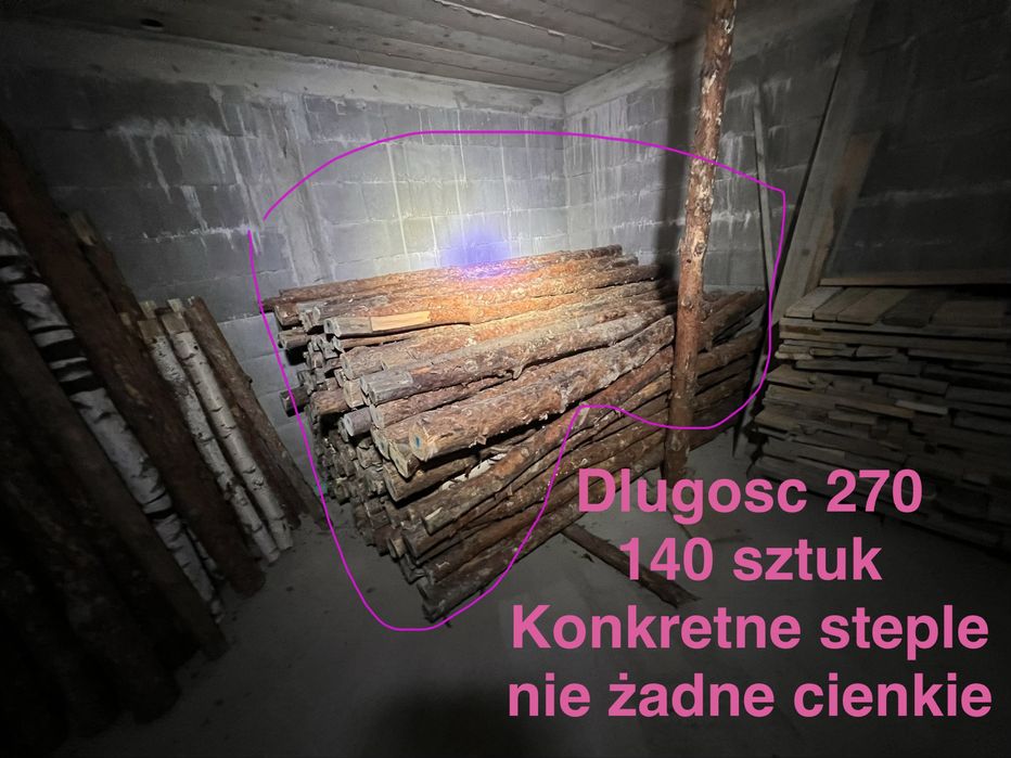 Stęple budowlane 270 cm 140 szt Konkretne