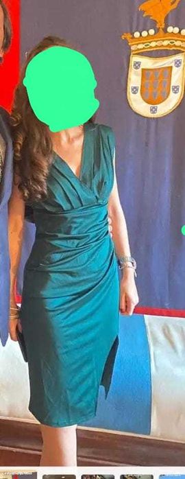 Vestido verde cerimonia