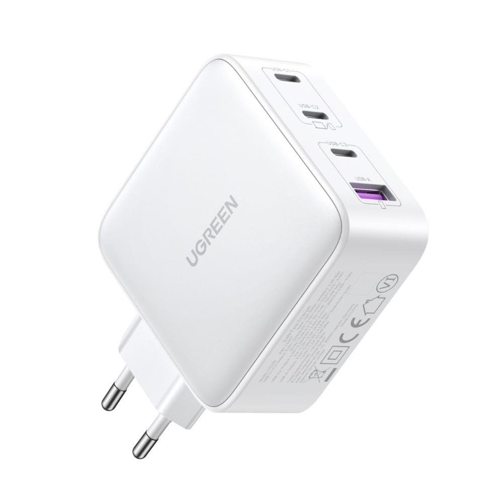 szybka ładowarka gan 3x usb-c usb 100w pps pd power delivery biała