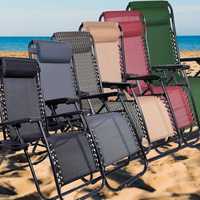Fotel leżak campingowy ogrodowy na plaże basen składany 2w1 mocny duży