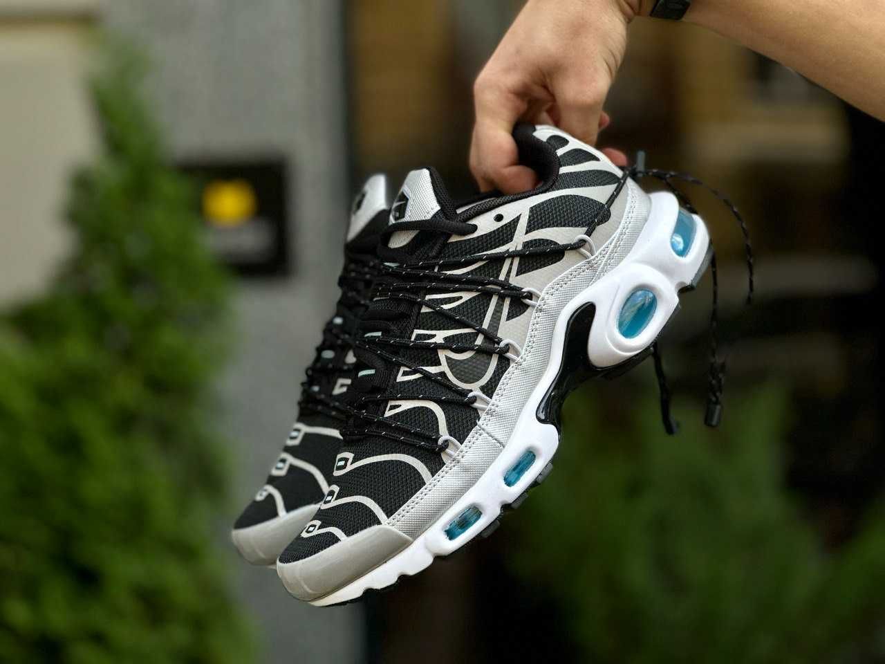 ТОП ПРОДАЖ! Кросівки Nike Air Max TN Plus Lace Toggle Black Grey