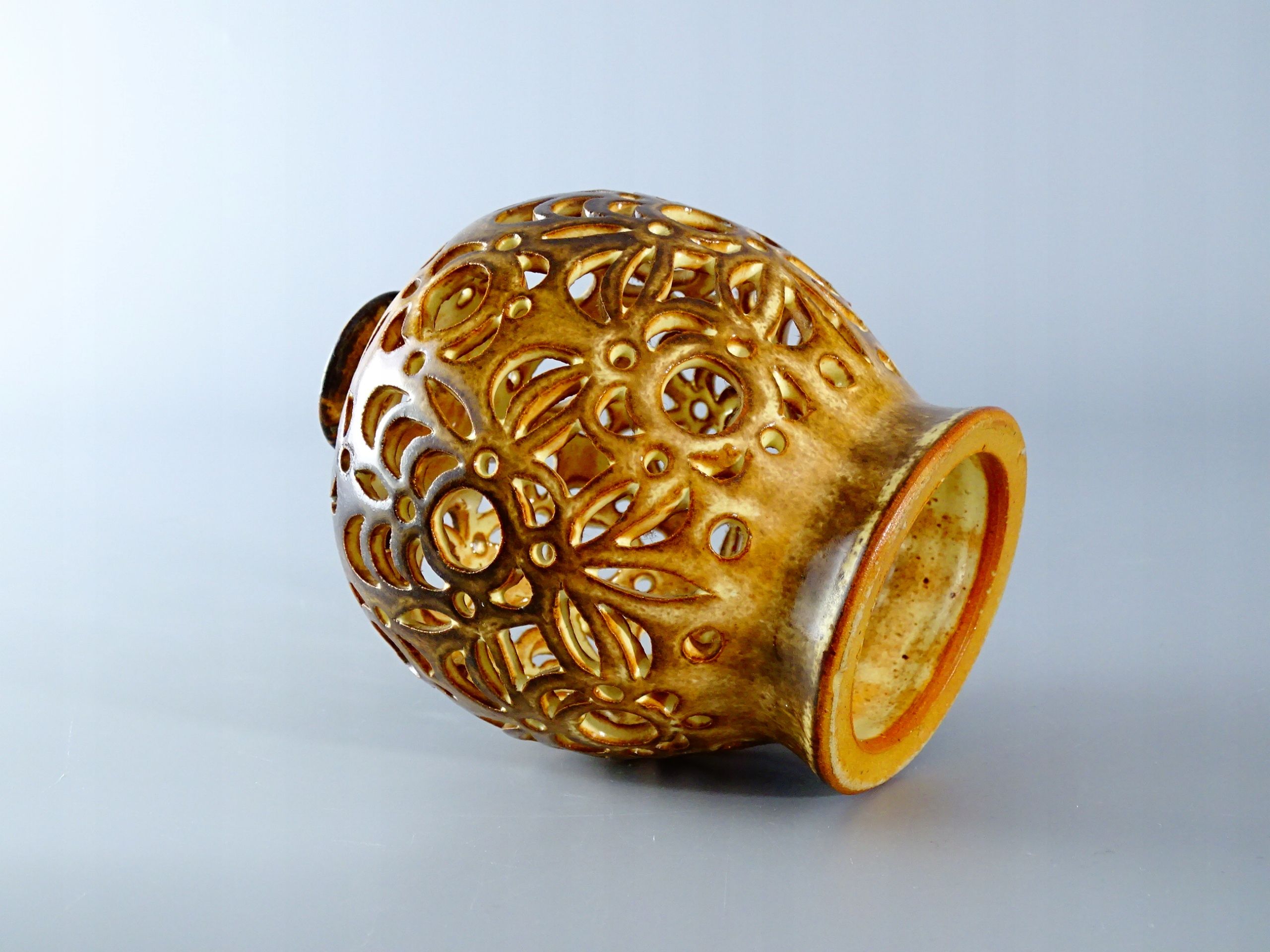 piękny ceramiczny świecznik osłona abażur
