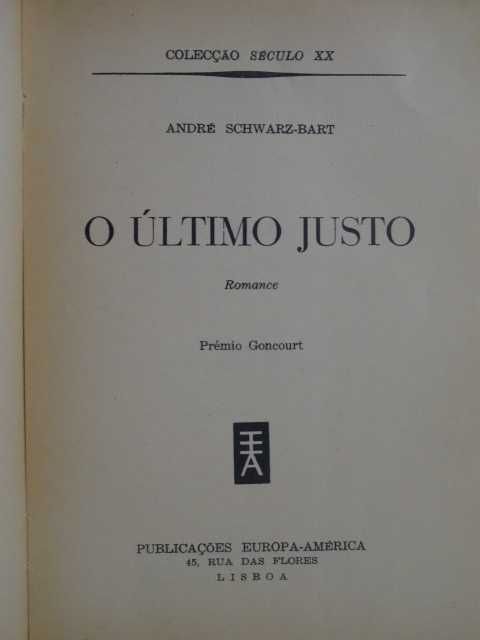 O Último Justo de André Schwartz-Bart