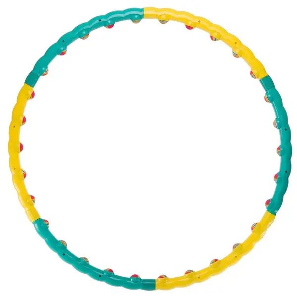 Обруч масажний Хула Хуп SP-Planeta 90см 1,5 кг жовтий-бірюзовий