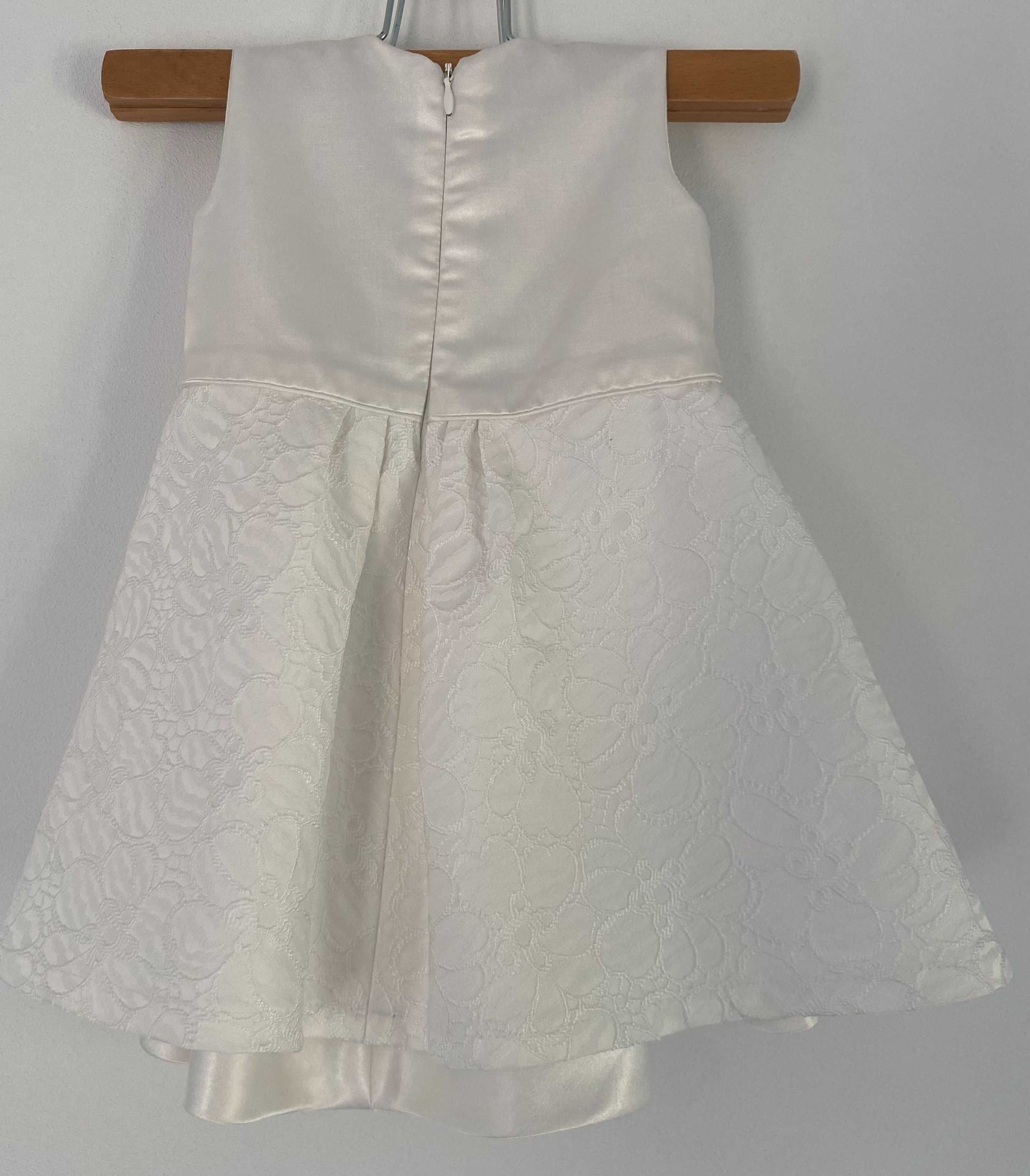 Abrakadabra super satynowa sukienka 74-80 cm. Idealna na Chrzest