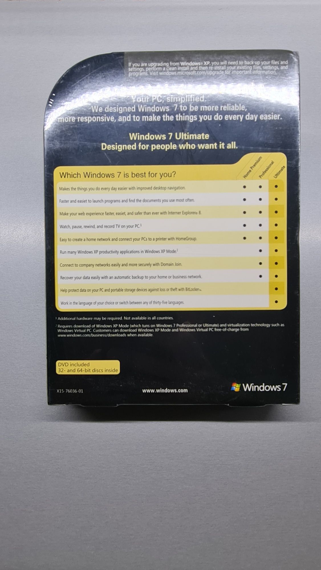 Windows 7 ultimate wersja BOX w foli nigdy nie otwierany