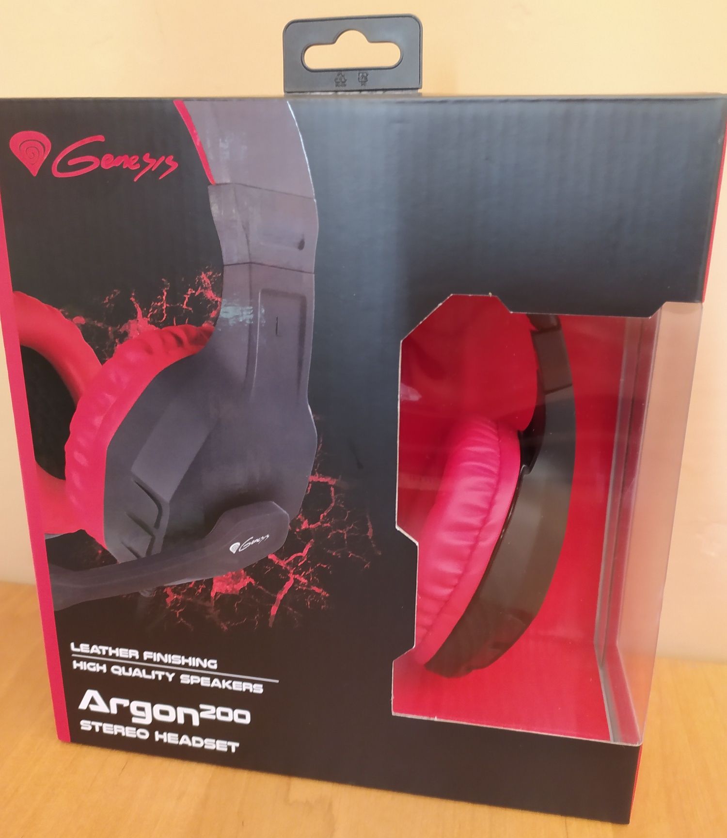 Słuchawki GENESIS Argon 200 Czarno-czerwony