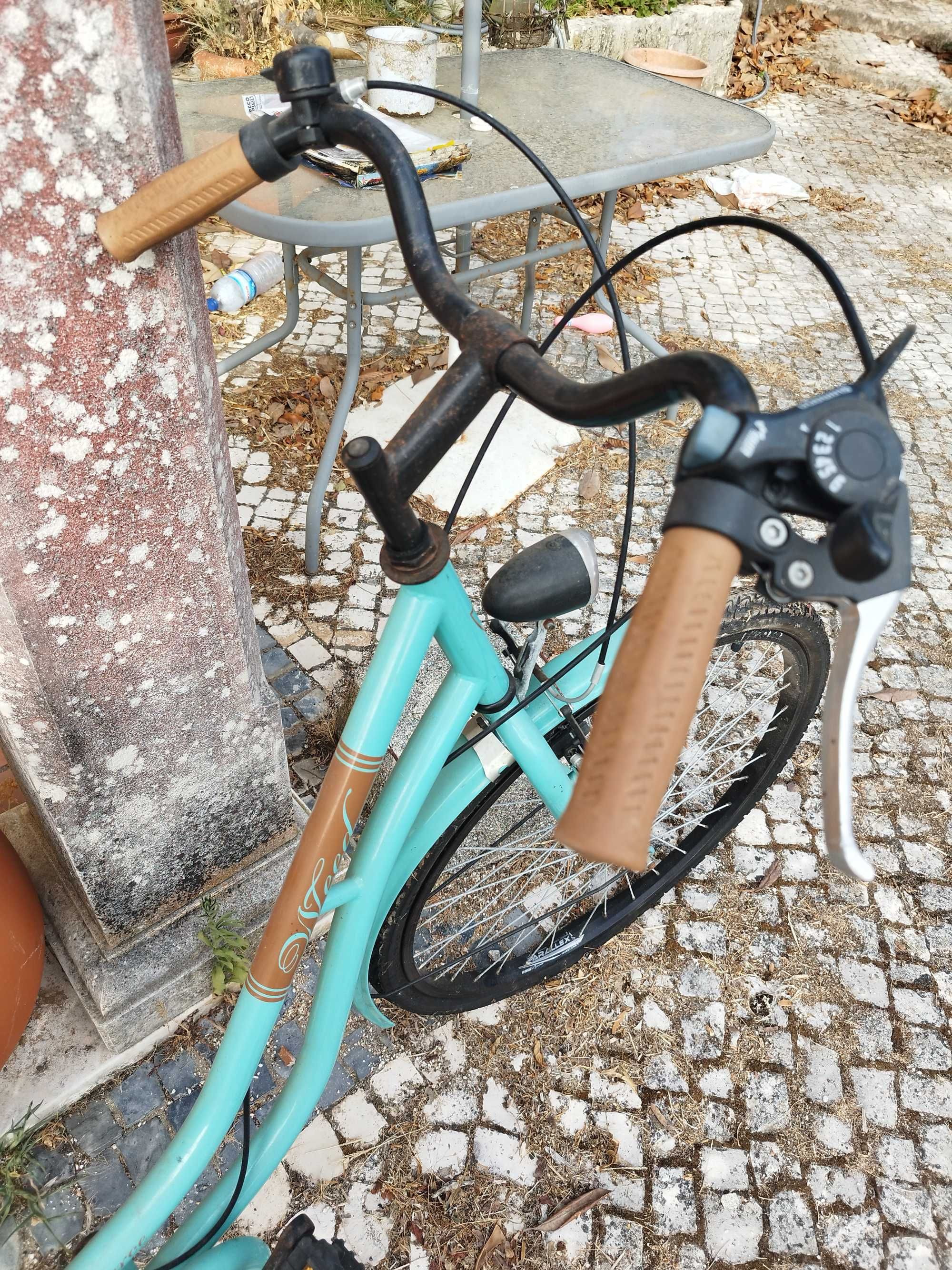 Bicicleta Vintage Moderna com mochilas laterais