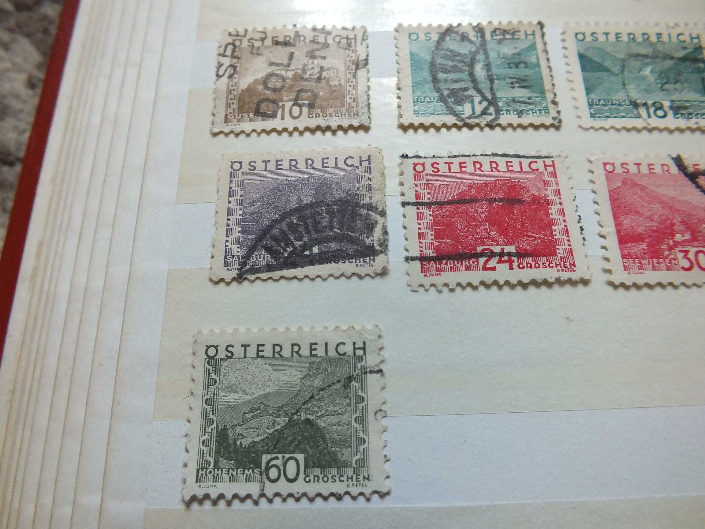 9szt. znaczki Mi530 Austria 1932r., Osterreich kasowane WIDOKI Góry