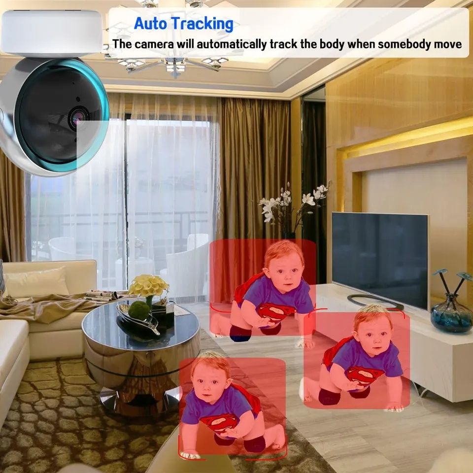 Inteligentna bezprzewodowa kamera CCTV Tuya, 5 MP, 2K