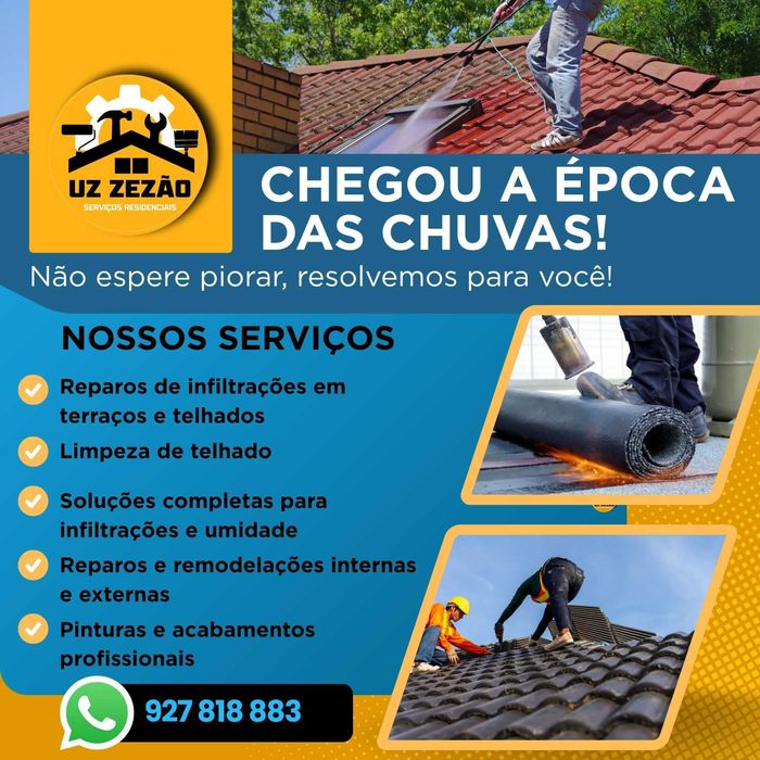 Infiltrações no telhado, Impermeabilizo e Faço Remodelações em Geral.