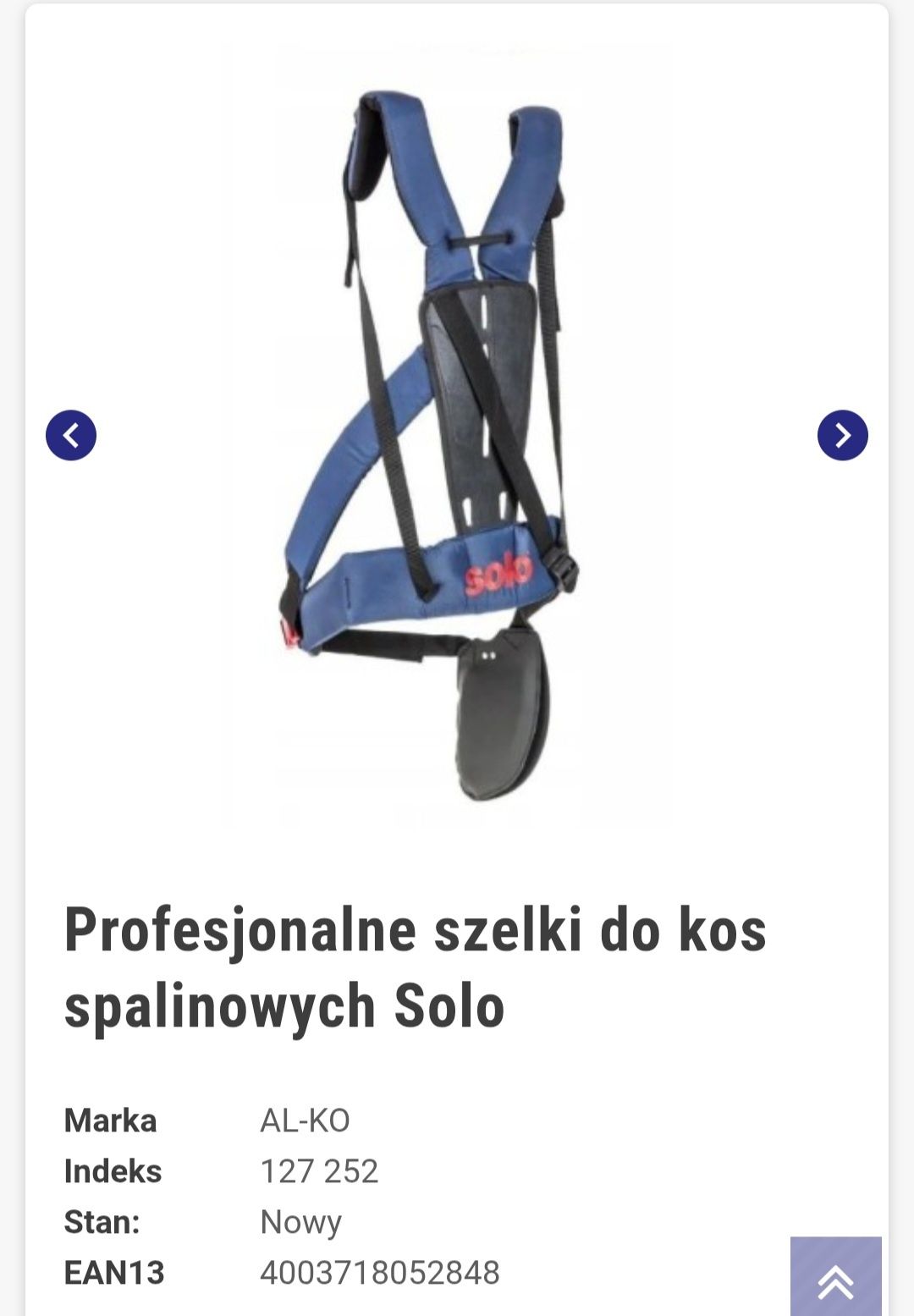Szelkie do kosy spalinowej ALKO SOLO Nowe