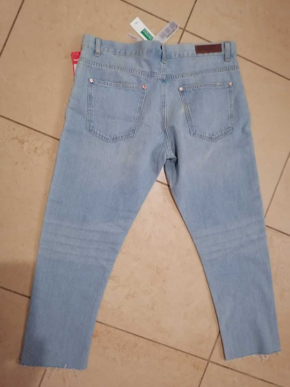 Spodnie męskie jeans United Colors of Benetton W36 niebieskie denim