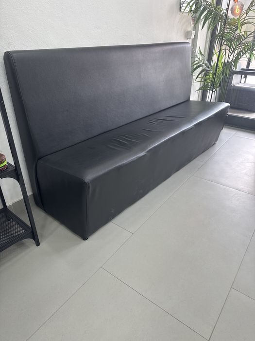 Sofá para sala de espera, napa de cor preta