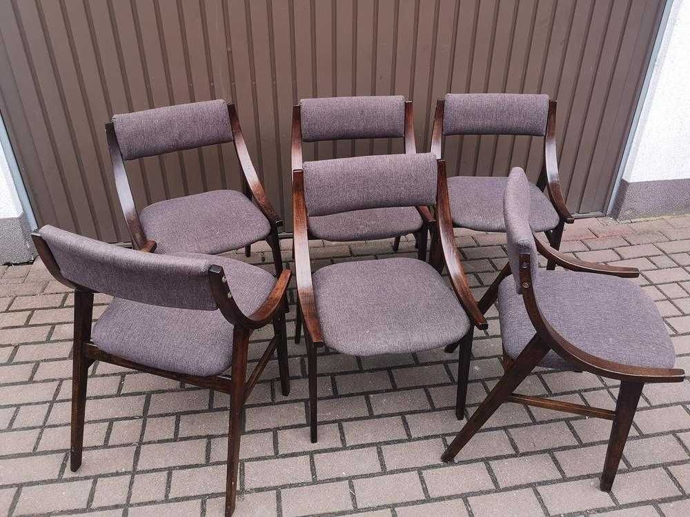 Krzesła PRL Skoczek Skoczki Stare Komplet 6 sztuk Bardzo Dobrym Stanie
